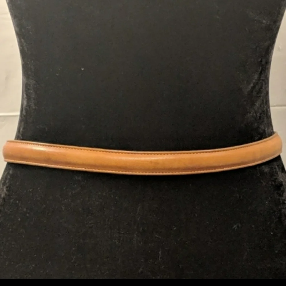 Coach British Tan Skinny Leather Belt #2800 - Picture 2 of 14